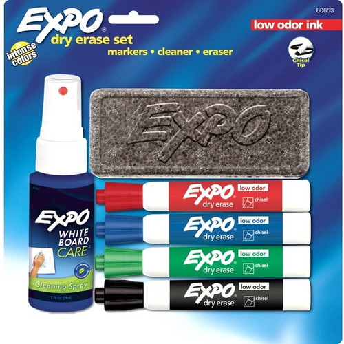 EXPO 4-PACK STARTER WITH ERASER & CLEANER (IN CHISEL)