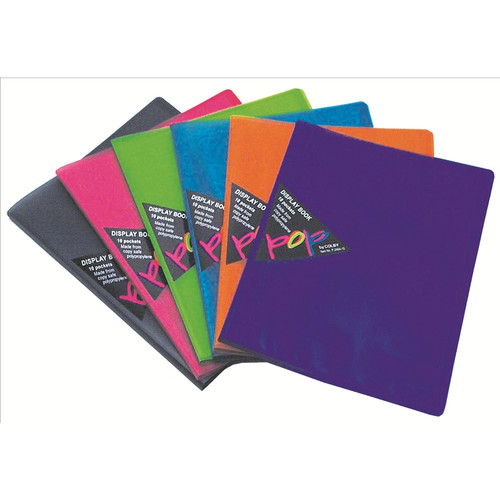 COLBY DISPALY BOOKS 20 POCKETS A4 POP ASSORTED COLOURS (EACH)
