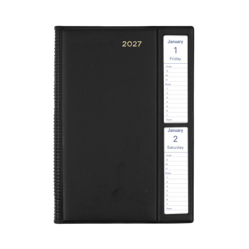 COLLINS BELMONT SLIMLINE DIARY B6/7 WEEK TO OPEN L/SCAPE BLACK (Pre-Order Now for 2027) ** ETA 30/9/2026 **