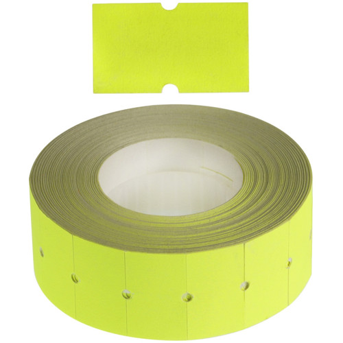 PRICING GUN LABELS FLUORO YELLOW PERM 21X12MM  ( PGL052HP )  (Pack of 10)