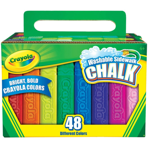 48 WASHABLE Jumbo SIDEWALK CHALKS (48 COLOURS)