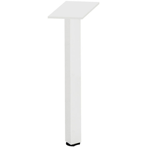 CORNER WORKSTATION SQUARE POLE WHITE METAL