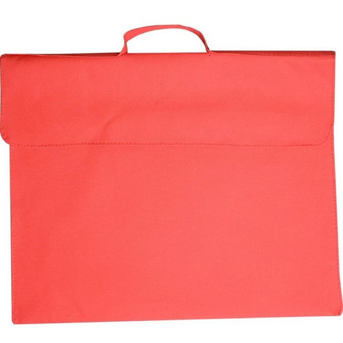 Library Bag Polyester Red with Hook & Loop Closure 600D