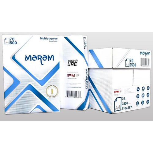 Maram A4 Premium High White Copy Paper 150 CIE 70gsm 500 Sheet Ream - 5 Reams (1 Carton)