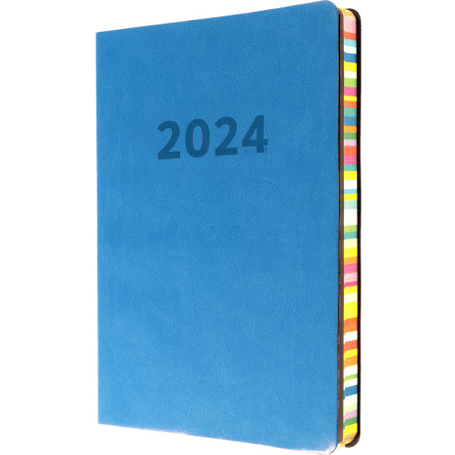 Collins Edge Rainbow Diary A5 Week To View Blue (2024)