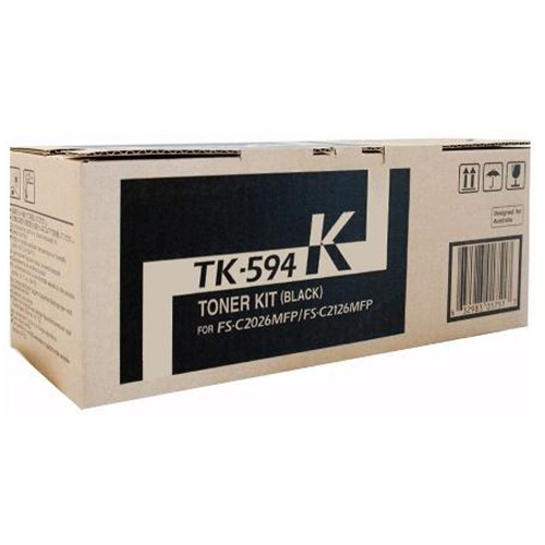 KYOCERA TK-594 ORIGINAL BLACK TONER CARTRIDGE 5K Suits FSC2126MFP/ FSC2026MFP/ FSC2526MFP/ FSC2626MFP/ FSC5250DN