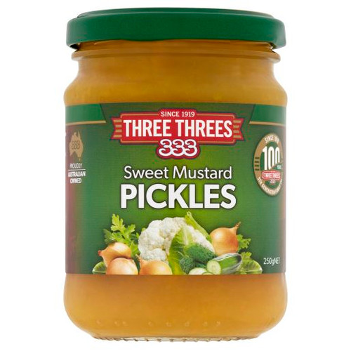 THREE THREES MUSTARD PICKLES 250GM