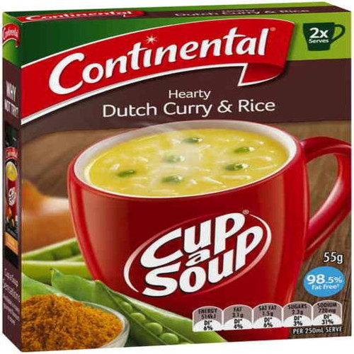 CONTINENTAL HEARTY DUTCH CURRY CUP-A-SOUP 2 SERVES 2PK