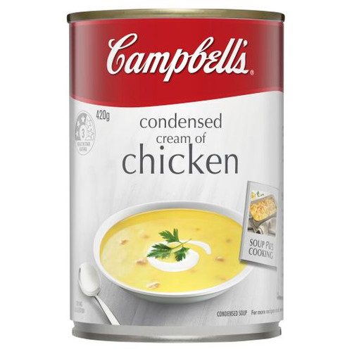 CAMPBELLS CONDENSED SOUP CREAM OF CHICKEN 420GM