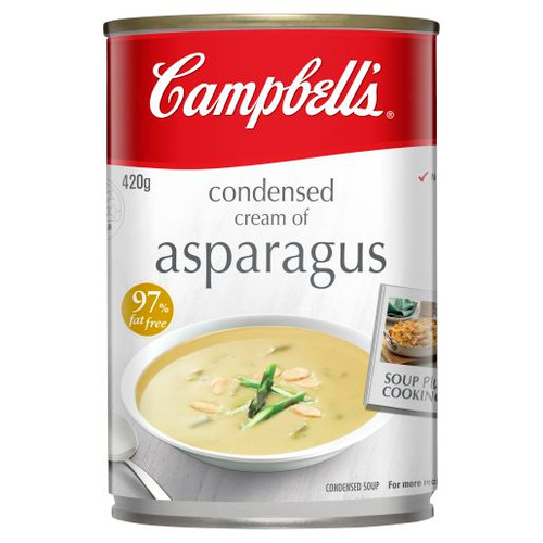 CAMPBELLS CREAMY ASPARAGUS SOUP 420GM