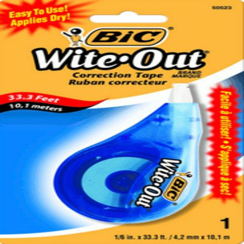 BIC WITE OUT CORRECTION TAPE BLISTER PACK 1PK