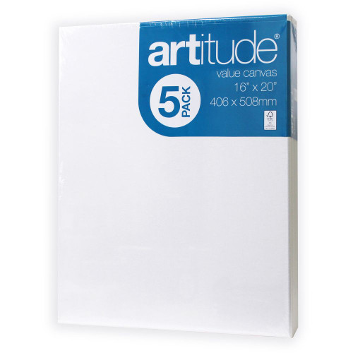 Artitute Canvas 16x20 Inch Thin Edge Pack of 4