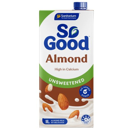 SANITARIUM SO GOOD UNSWEETENED ALMOND MILK DAIRY SUBSTITUTE UHT 1L