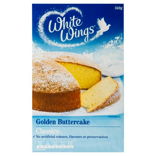 WHITE WINGS CLASSICS GOLDEN BUTTERCAKE CAKE MIX 340GM
