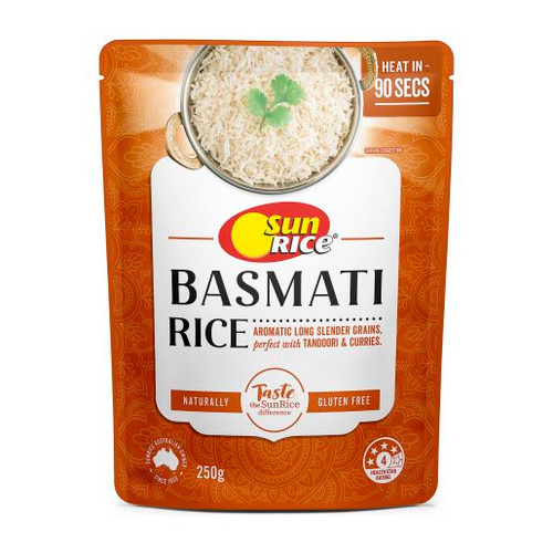 SUNRICE 9 SECOND INDIAN BASMATI RICE 250GM