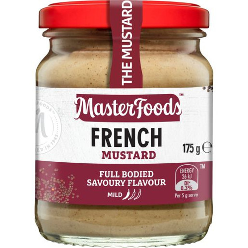 MASTERFOODS FRENCH MUSTARD 175GM