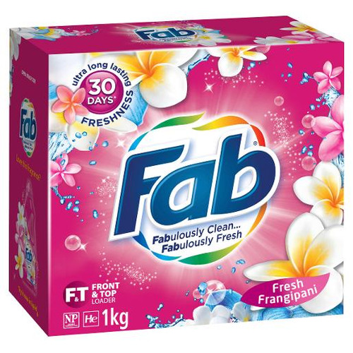 FAB FRANGIPANI SUNSHINE FRESH DETERGENT POWDER 1KG