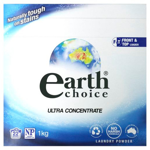 EARTHS CHOICE ULTRA CONCENTRATE LAUNDRY POWDER TOP & FRONT LOADER 1KG