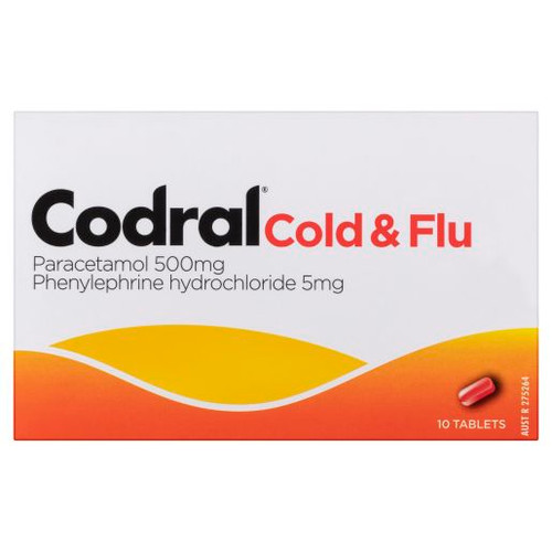 CODRAL RELIEF COLD AND FLU DECONGESTANT 10S