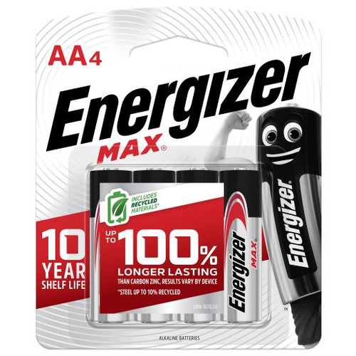 ENERGIZER MAX AA BATTERY 4PK