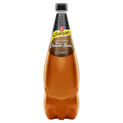 SCHWEPPES BROWN CREAMY SODA SOFT DRINK 1.1L (Carton of 12)
