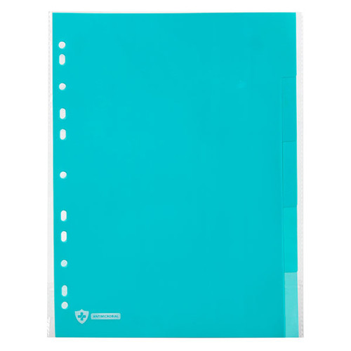 MARBIG PROFESSIONAL PP DIVIDERS ANTIMICROBIAL A4 5TAB BLUE