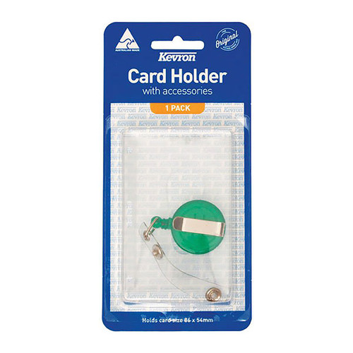 KEVRON ID1013 ID CARD HOLDER CLEAR WITH REEL PK1