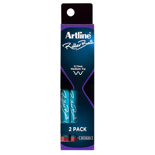 ARTLINE ROLLERBALL RED PACK 2 0.7mm Tip