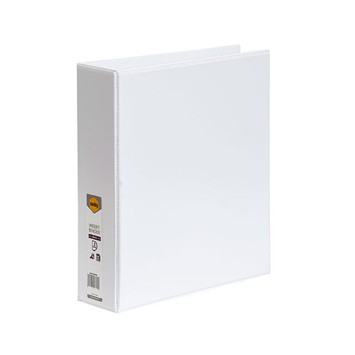 MARBIG CLEARVIEW INSERT BINDER A4 50MM 2D WHITE