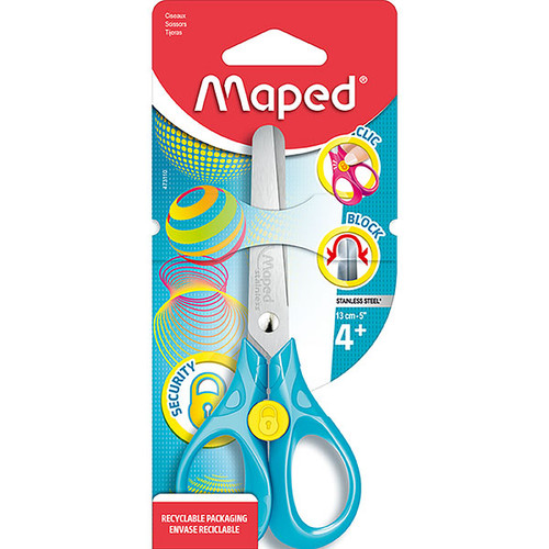 MAPED SECURITY SCISSORS 13CM ASSORTED