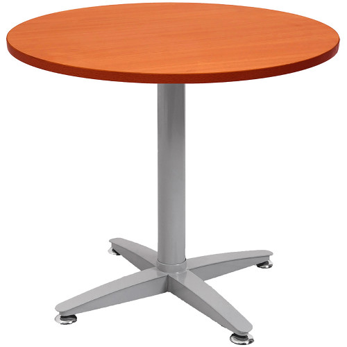 Rapidline 4 Star Round Table 900D x 730mmH Cherry Top Silver Base