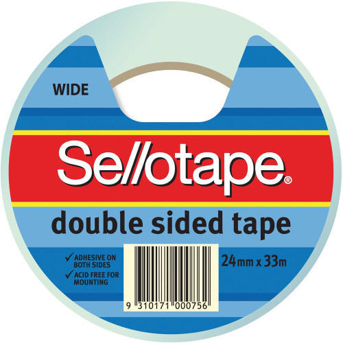 SELLOTAPE DOUBLE SIDED TAPE 24mm x 33m