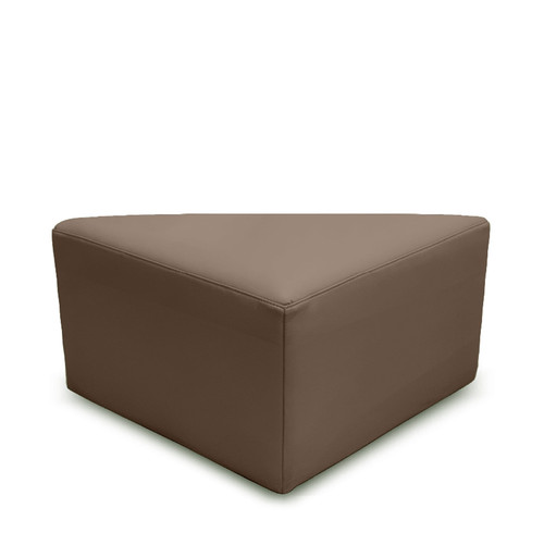 K2 Marbella Tasman Junior Triangle Ottoman Dark Brown PU Leather