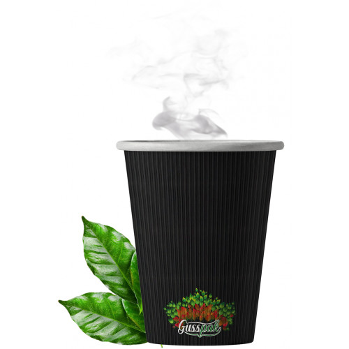 Gusspak 12oz (355ml) Double Wall Black Ripple Premium Hot/Cold Cup Box Of 500