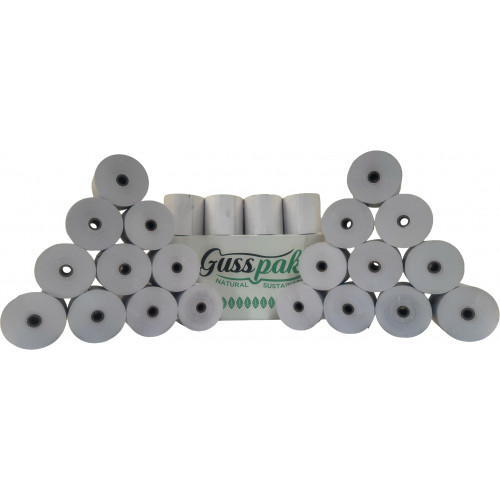 Thermal Paper Rolls 80mm x 80mm  12mm Core, Carton of 24 Gusspak Receipt Rolls FSC Certified, BPA Free.