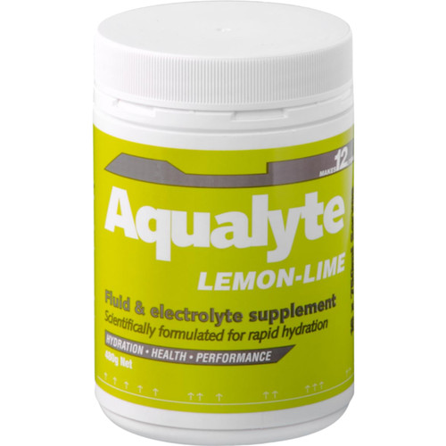 Aqualyte Electrolyte Powder Lemon Lime Flavoured Tub 480g, Box of 5
