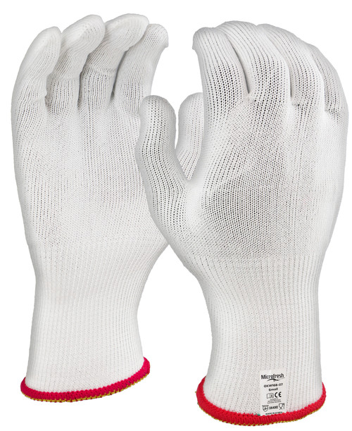 Microfresh Cut E White 'Food Grade' Liner Glove, Medium Pair