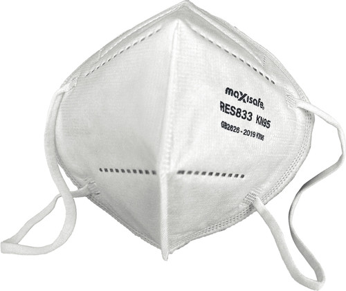 Maxisafe Kn95 Flatfold Mask With Earloops, Box of 20