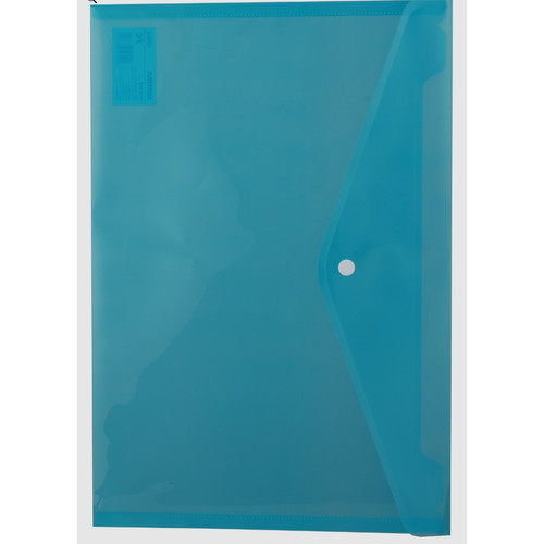 Deli Foolscap Plastic Document Wallet Blue