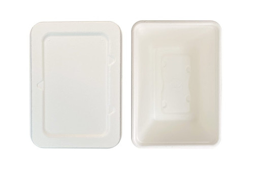 1000ml Sugar Cane Containers With Sugar Cane Lids, Pack of 4