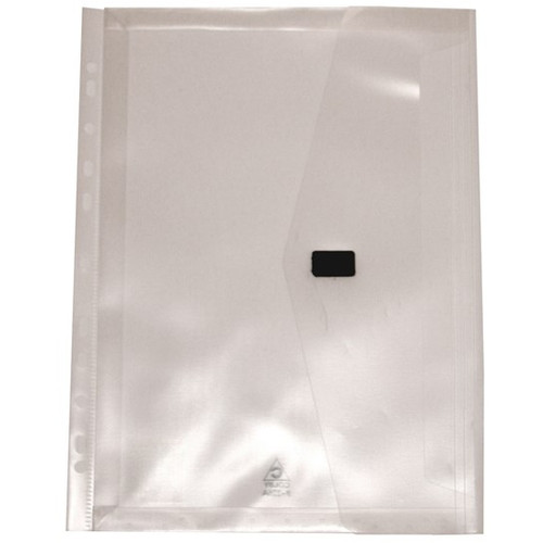 Pop A4 Polywally Wallet with Filing Strip Clear