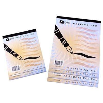 Quill Pad Writing Ruled 10" x 8" (250 x 200mm) - 100 Leaf White (01600)