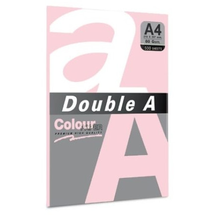 Double A Colour Paper 80gsm A4 Pink 500 Sheet