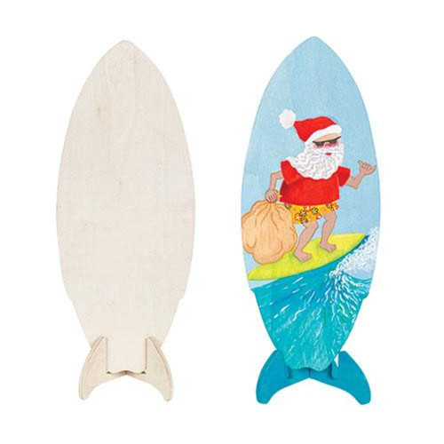 Wooden Surfboard with Stand - 52cm