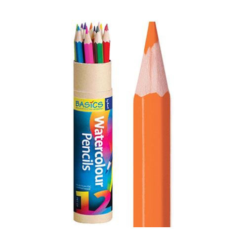 Zart Basics Coloured Watercolour Pencils - 12