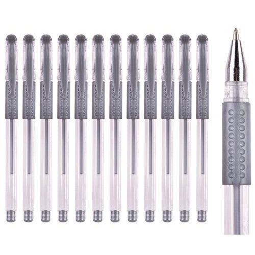 Zart Basics Gel Metallic Pens Pack of 12 - Silver