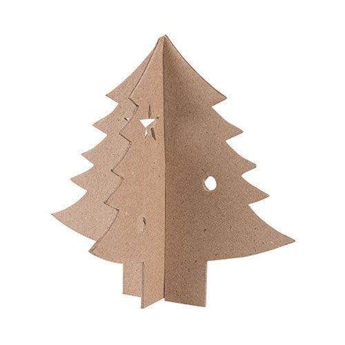 Papier-mache 3D Interlocking Christmas Trees Pack of 10