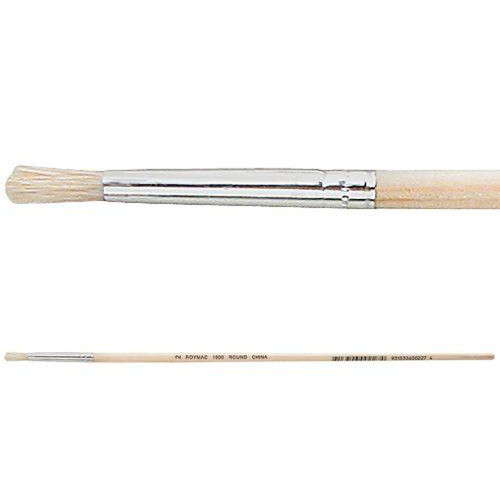 Hog Hair Round Bristle Brushes Pack of 12 - #2