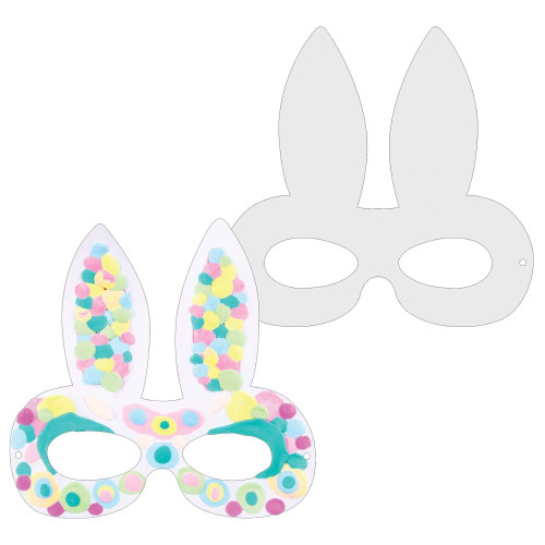 Cardboard Easter Bunny Mask Pack of 30