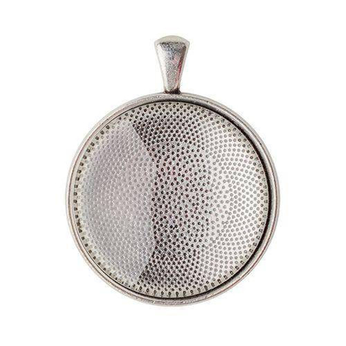 Pendant Cabochon Setting 30mm Silver Pack of 30